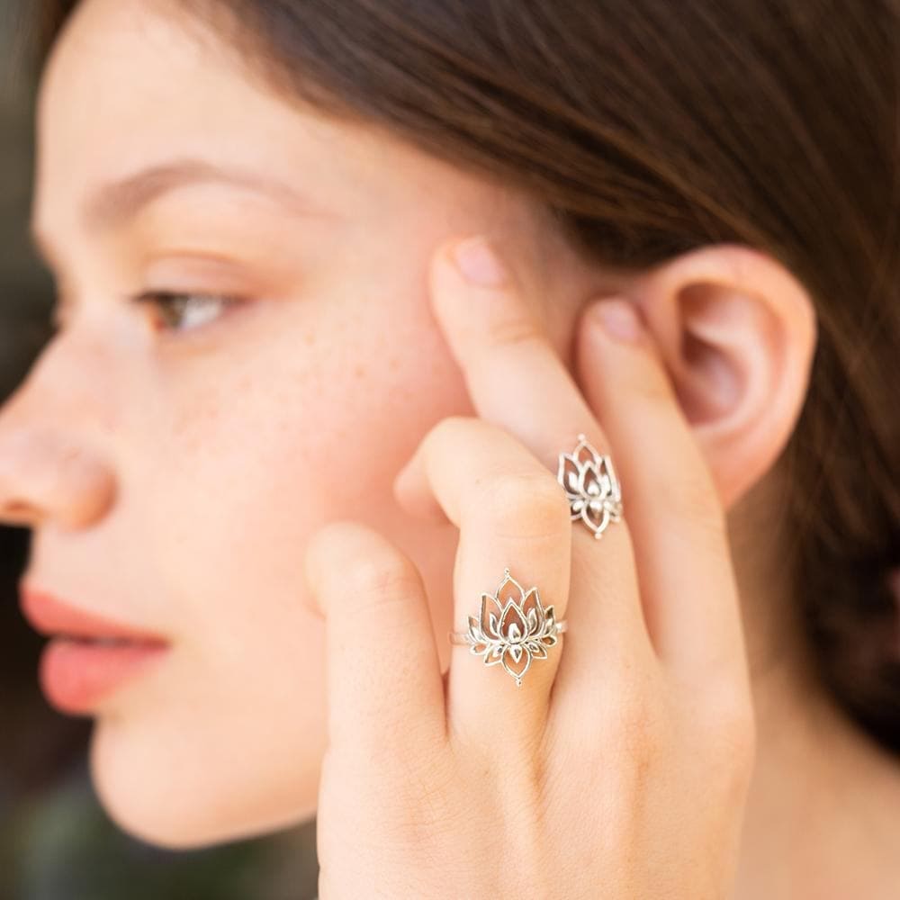 Silver Padma Ring