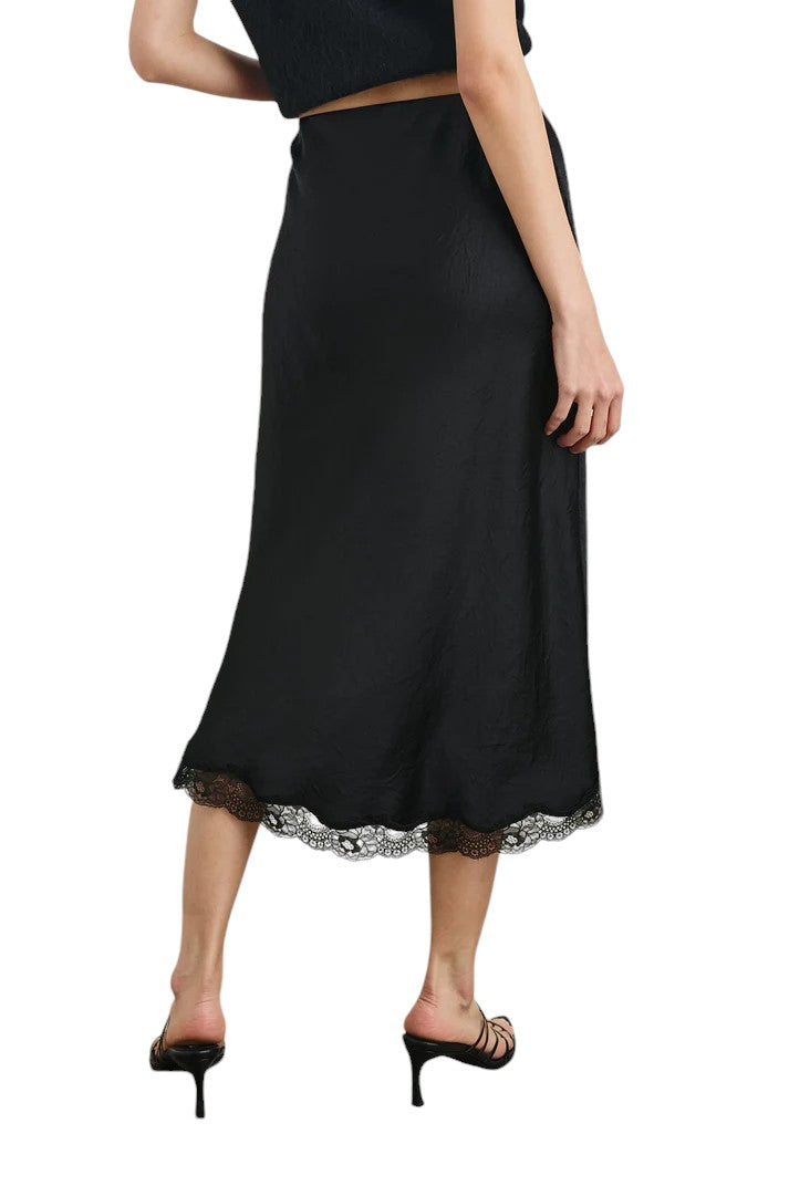 Rylan Skirt - Black Crinkle