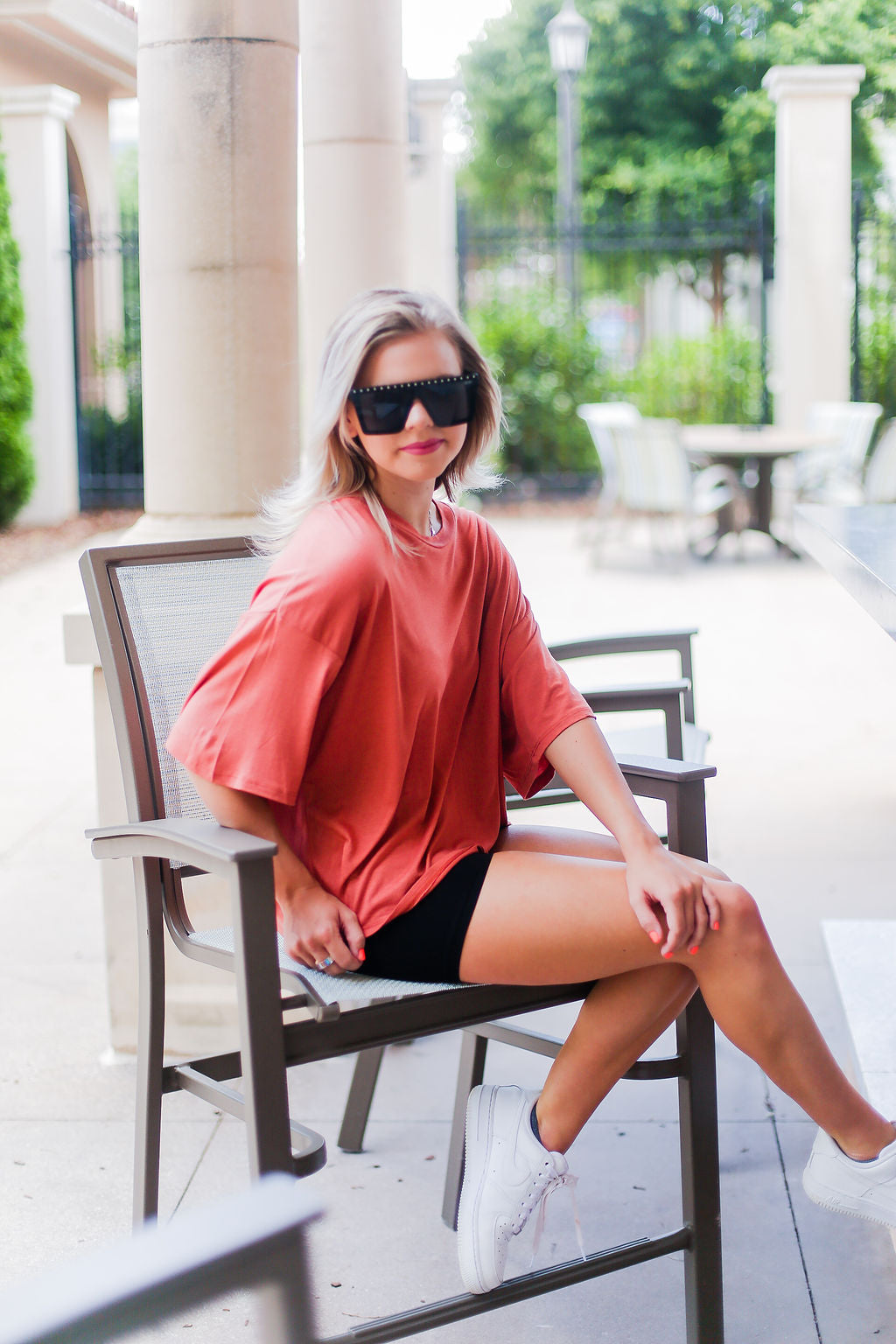 Orange Oversized Basic T-Shirt